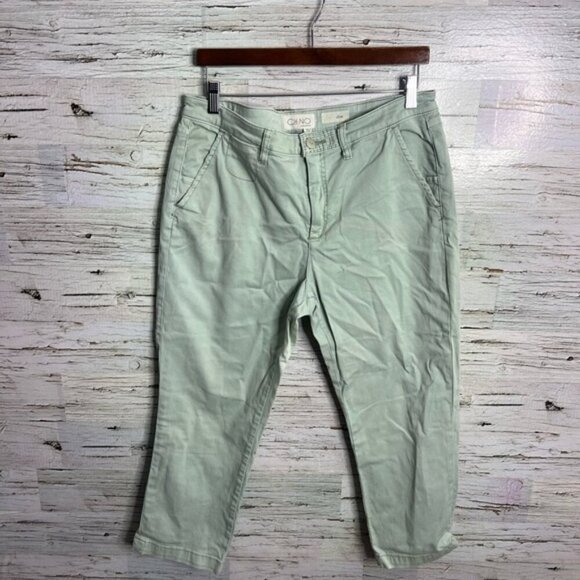 Chino By Anthropologie Mint Green‎ Slim Fit Crop Pants size 31 - Picture 1 of 8